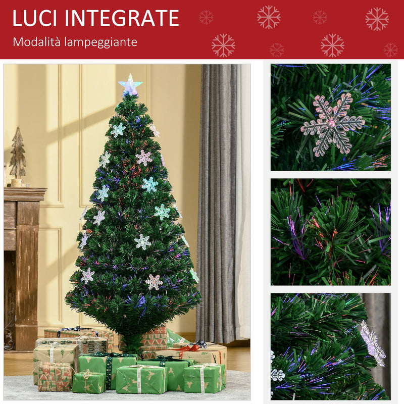 Albero di Natale artificiale verde con illuminazione H 60 cm x 20 cm