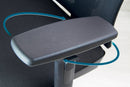 Sedia Poltrona Direzionale da Ufficio 67x67x102-125 cm in ABS e Tessuto Blu