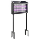 Lampada Antizanzare da Esterno 45x18x90 cm a Energia Solare con Rete di Protezione Nero      