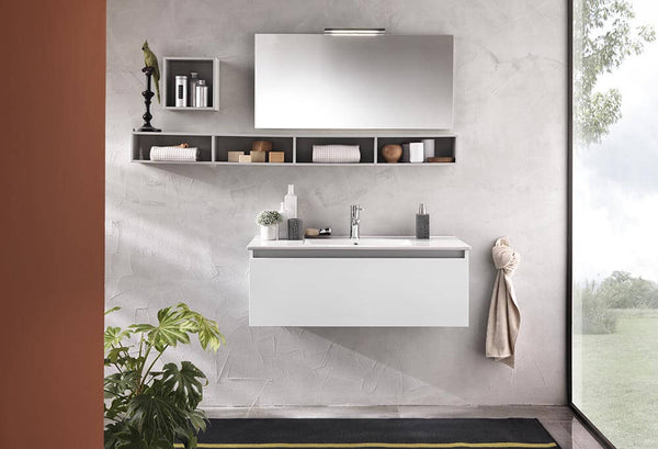 acquista Mobile da Bagno sospeso Ibiza 19 Bianco Opaco Laccato TFT