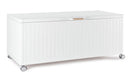 Baule Contenitore da Esterno 182x89,4x70h cm Apertura Facile e Ruote in Alluminio Ocean L Bianco 