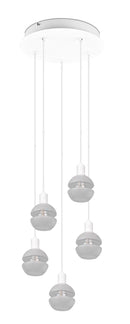 Lampada a Sospensione da Interno Attacco E14 in Metallo Bianco Opaco