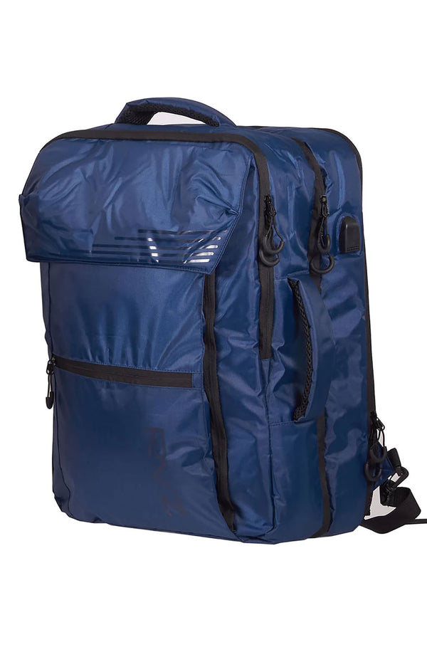 Zaino Cabin Size in Poliestere Impermeabile Cerniera Antifurto e Porta USB Ravizzoni Lima Blu sconto