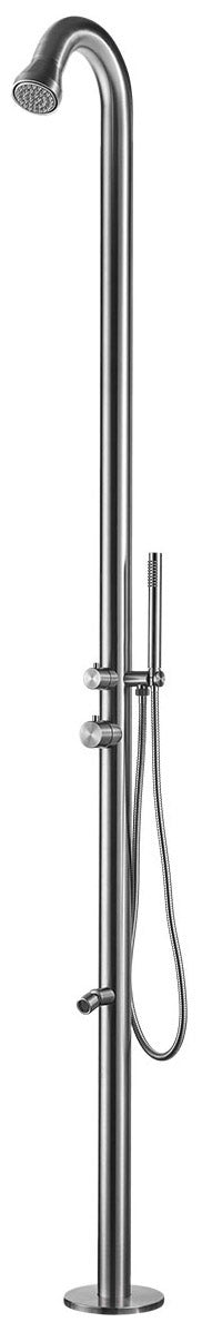 sconto Doccia da Giardino 228,9x18x25 cm con Doccetta e Lavapiedi Sined Bosa Inox