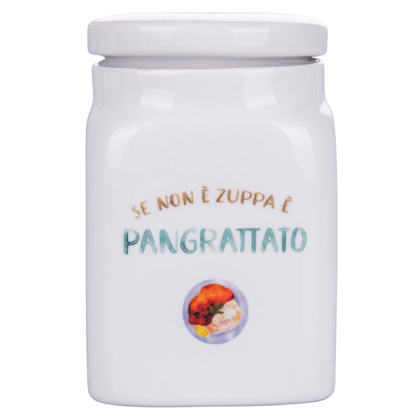 prezzo Barattolo Pangrattato 9,5x9,5x14,5 cm in New Bone China VdE Tivoli 1996 Le Travisate Bia