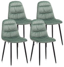 Set 4 Sedie 44x40x90 cm in Velluto Acquamarina