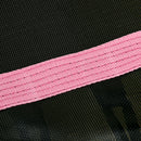 Trampolino Tappeto Elastico per Bambini con Ingresso a Cerniera e Pali Imbottiti Ø163.5x190 cm in Acciaio, PP e EPE Rosa 