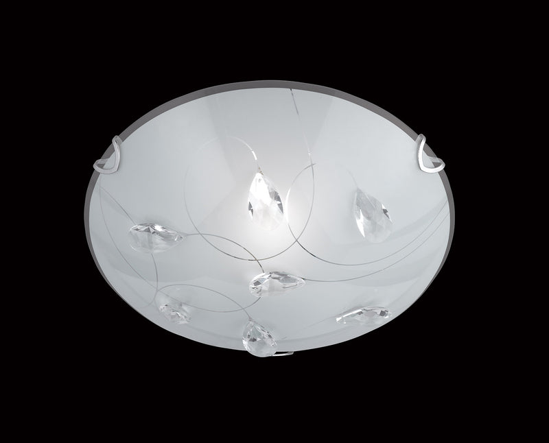 Plafoniera da Interno Attacco E27 in Metallo Cromo