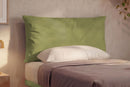 Letto Singolo con Rete Rivestita Microfibra Tè Verde Tessis Testata Soft Varie Misure