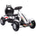 Go Kart a Pedali per Bambini 121x58x61 cm con Sedile Regolabile e Freno a Mano Bianca