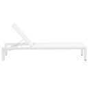 Lettino Prendisole da Giardino 74x200xH98 cm in alluminio e textilene Share Bianco 