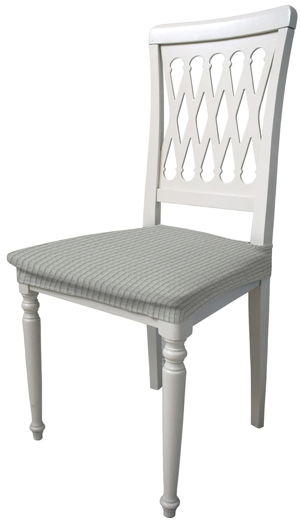 prezzo Set 2 Coprisedie Elasticizzati in Poliestere Leslie Grigio Chiaro