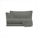 Set Lenzuola Sopra Sotto e Federe Linea Cloe in Raso di Cotone Fumo Varie Misure