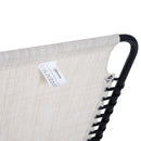 Lettino Prendisole Pieghevole da Giardino 197x58x26 cm in Acciaio e Tessuto Crema e Nero