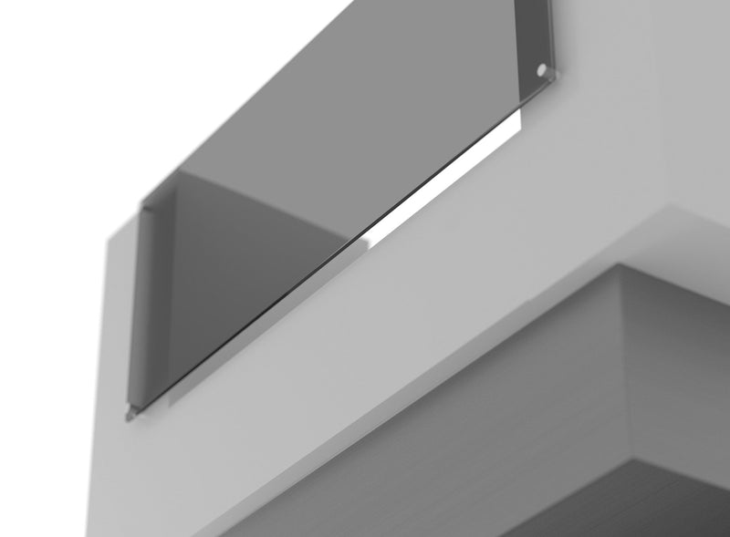 Camino a Bioetanolo da Pavimento 110x75 cm Insigno Bianco con Vetro