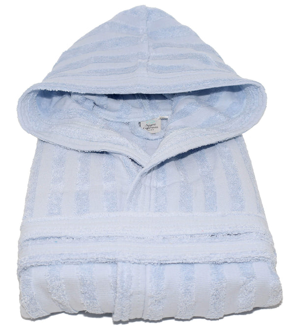 online Accappatoio in Spugna 100% Cotone Sally Lines Azzurro
