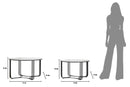 Tavoli da Caffé Dublino Coppia Ø81x47 - 71x43 cm in Ferro e Vetro Nero