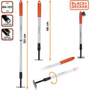Rastrello da Giardino a 5 Denti Telescopico 66-10 cm in Acciaio al Carbonio Black & Decker
