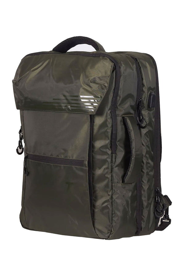 Zaino Cabin Size in Poliestere Impermeabile Cerniera Antifurto e Porta USB Ravizzoni Lima Verde sconto