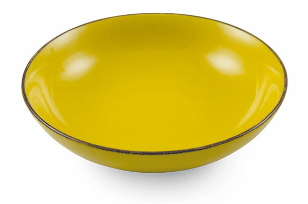 Set 6 Piatti Fondi Ø20,5x5 cm in Gres Villa d'Este Home Tivoli Baita Glazed Giallo online