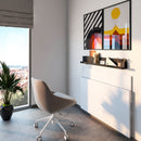 Lotto di 4 Staffe Pieghevole per Mensola L 300 Verniciato Bianco Acciaio Emuca