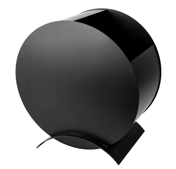Porta Pellet Salvadanaio Ø55x55 cm in Ferro Verniciato Grigio Martellato acquista