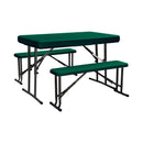 Set Birreria da Giardino Pieghevole in Polietilene Tavolo e 2 Panche Taddei Plastik 105 Verde