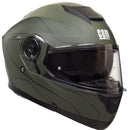 Casco Integrale per Scooter Visiera Lunga CGM Kyoto 506G Verde Opaco Varie Misure