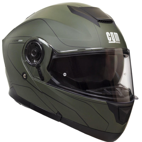 sconto Casco Integrale per Scooter Visiera Lunga CGM Kyoto 506G Verde Opaco Varie Misure