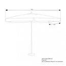 Ombrellone da Giardino 3x4 m Palo Ø48 mm Fantasy in Legno Bianco