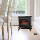 Stufa Elettrica da Pavimento Effetto Fiamma 1850W Vannini Ilona Nero