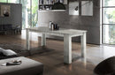 Tavolo Allungabile 160/210x90x75 cm Jesi Cemento/Bianco  
