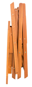 Set Tavolino e 2 Sedie Pieghevoli da Giardino in Legno Meranti