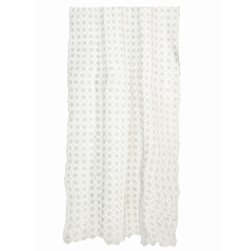 Tenda in tessuto pizzo uncinetto bianco cm 140x290