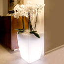 Vaso Luminoso da Giardino a LED 40x40x57 cm in Resina 5W Jasmine Bianco Caldo