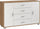 Madia 2 Ante 4 Cassetti 136x86x41 cm Noce Stelvio/Bianco Fiammato