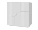Credenza 2 Ante 79,5x43x86 cm Alien Bianco Lucido