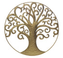 Pannello Albero della Vita Oro Glam Ø70x1,8 cm in Ferro Oro