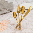 Servizio Set di Posate 24 Pezzi in Acciaio Inox VdE Tivoli 1996 Drop Oro Lucido