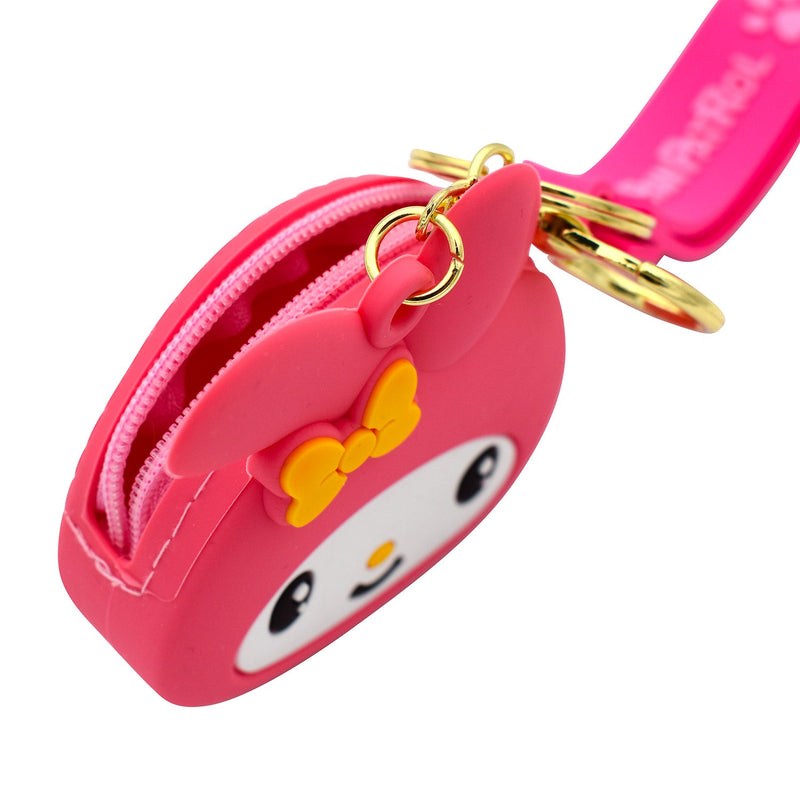 Set 24 Portamonete Hello Kitty per Bambini in Silicone Rosa e Bianco