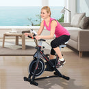 Cyclette Allenamento Aerobico da Casa Professionale in Acciaio Nero 