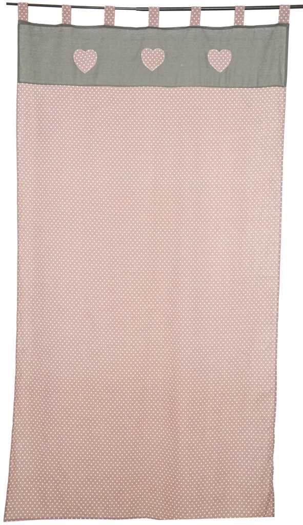 Tenda rosa decoro cuori cm 154x 260 sconto