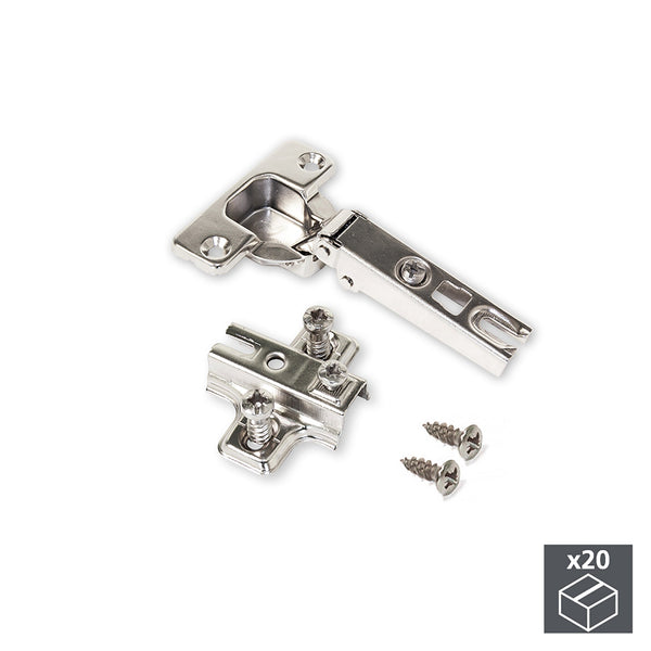 Cerniera a Scodellino 35 mm Collo Dritto 110º con Basetta Euro 20 Pezzi Emuca online