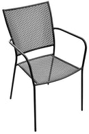 Sedia da Giardino con Braccioli in Ferro Vorghini Laveno Antracite