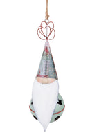 Addobbi Natalizi Sfera Babbo Natale da Appendere Ø 16 cm in Metallo