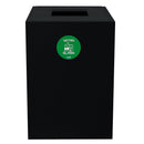 Contenitore per Raccolta Differenziata Capacità 100 L con Etichette 45x50x80 cm in Acciaio Verniciato Antracite