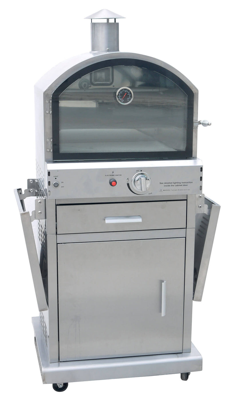 Forno Pizza e Barbecue a Gas GPL da Esterno con Ripiani in Acciaio Kraus Crono