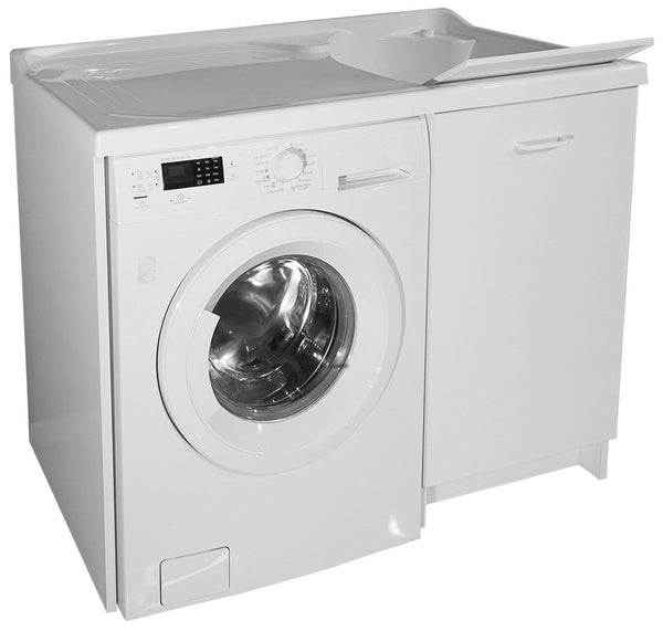 Lavatoio e Coprilavatrice 109x60x89cm Asse in Termoplastico Montegrappa Edilla Bianco Destro con Cesto online