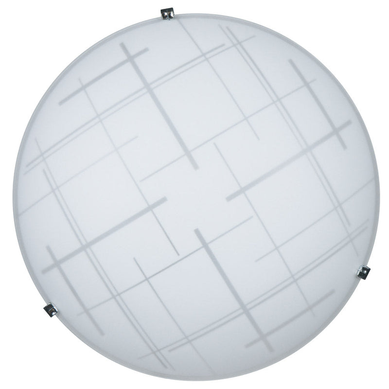 Plafoniera 1xE27 Ganci Cromo Vetro Lastra Scottish E-Energy Pamela