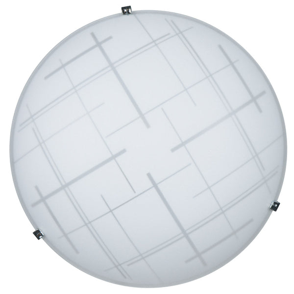 Plafoniera 1xE27 Ganci Cromo Vetro Lastra Scottish E-Energy Pamela sconto